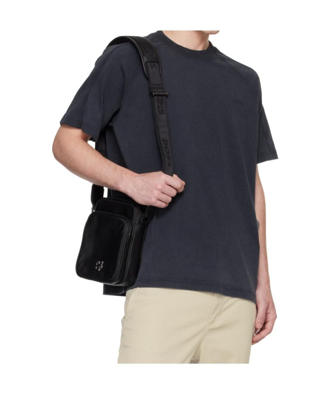 Boss Black Boss Twill Zip-Up Reporter Bag for men