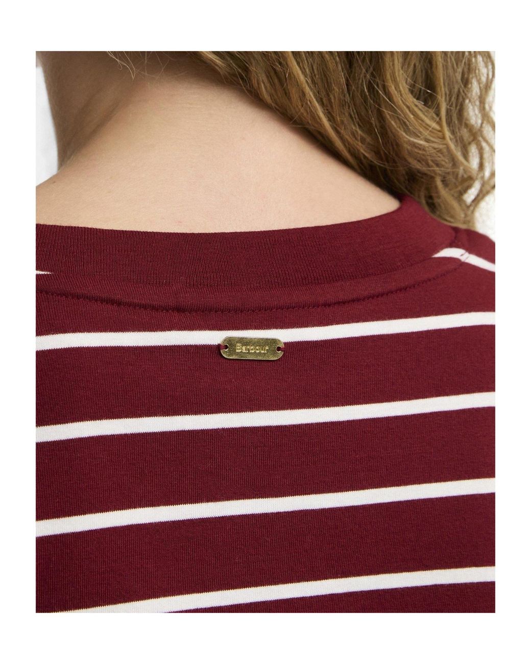 Barbour Red Striped Short-Sleeve Tee