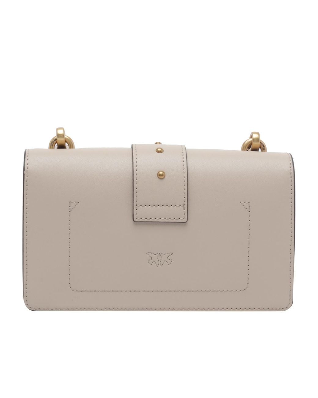 Pinko Gray Love One Mini Shoulder Bag