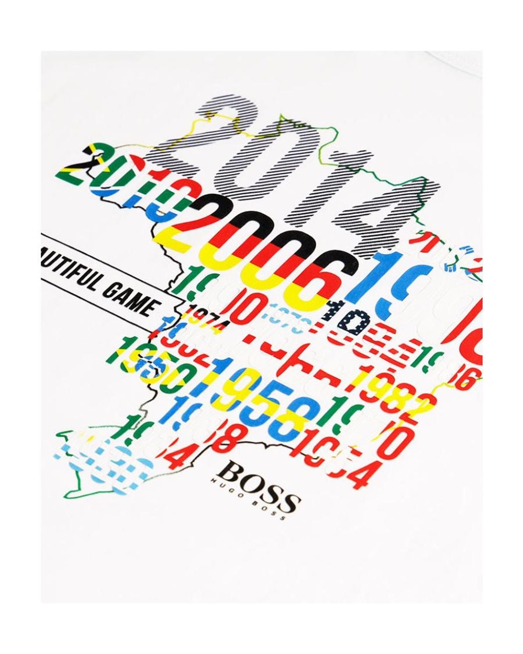 Boss White T-Shirt With Round Neck And Short Sleeves for men