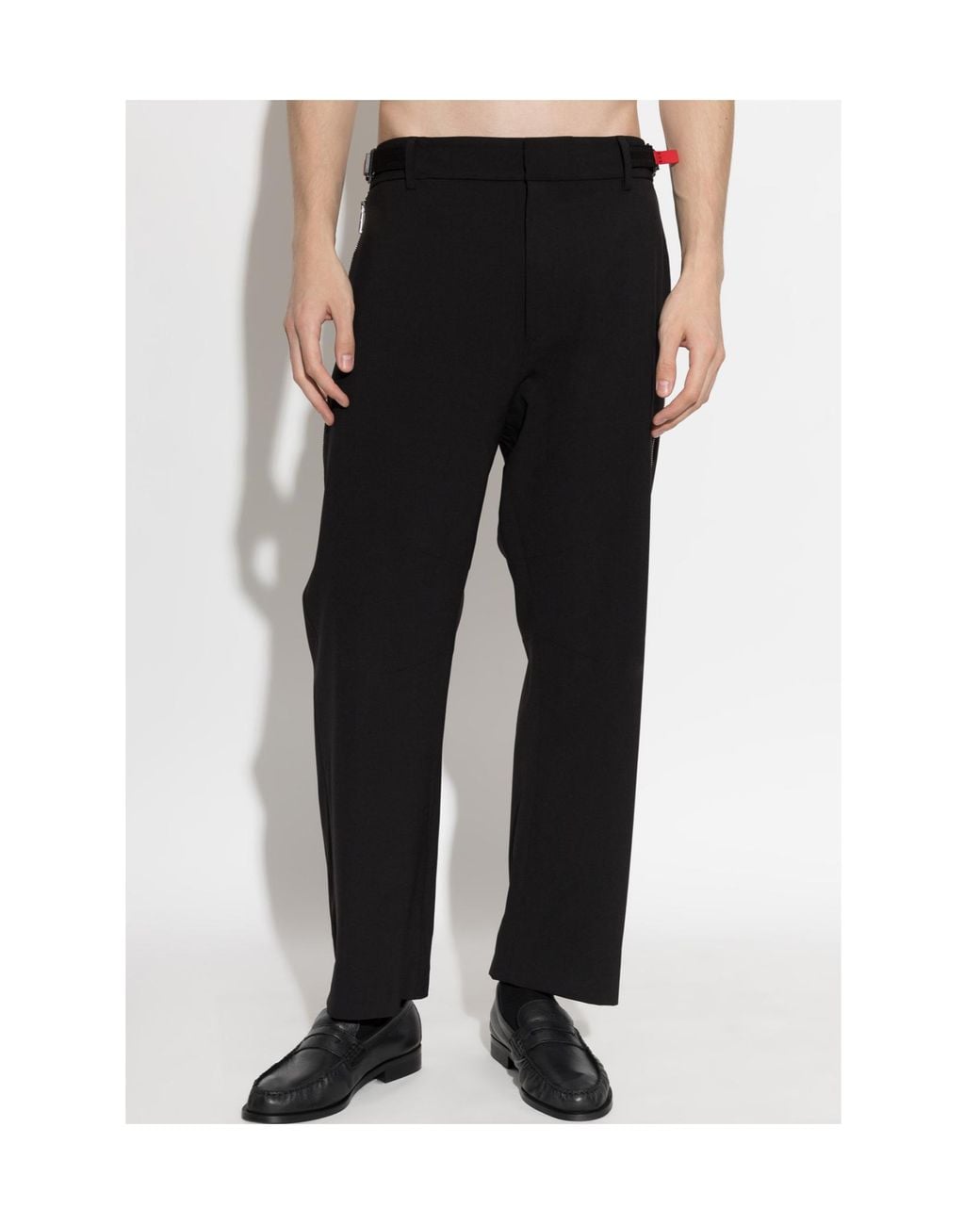 DSquared² Black Straight-Leg Zip Detail Pants for men