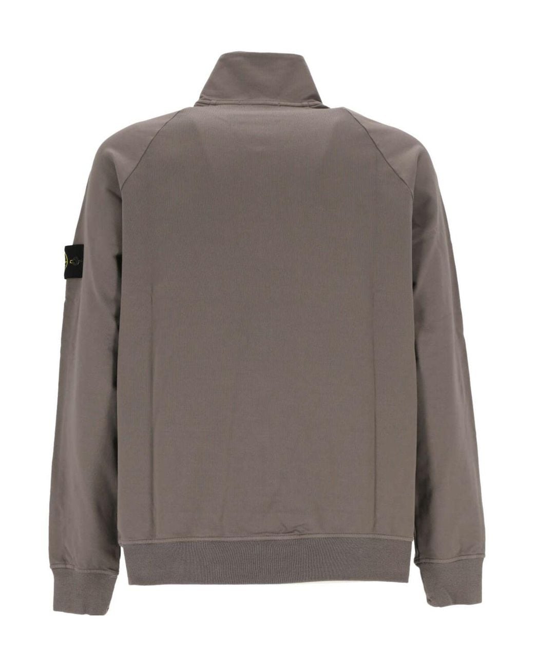 Stone Island Gray High-Neck Zip-Up Jacket for men