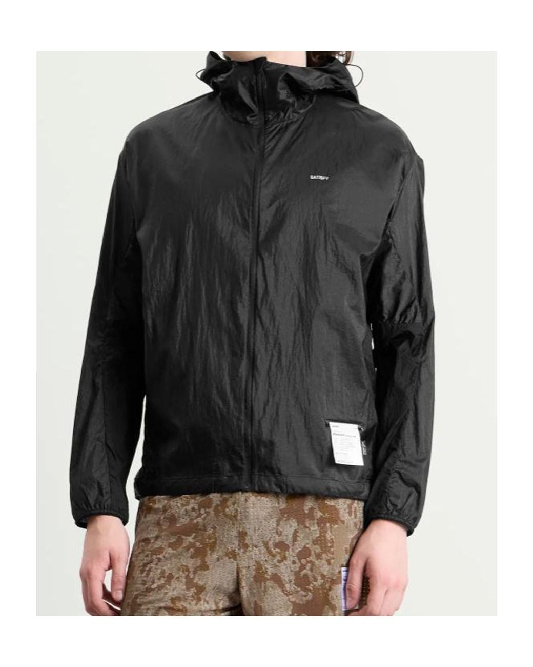 Satisfy Black Pertex Diamond Fuse Windbreaker for men