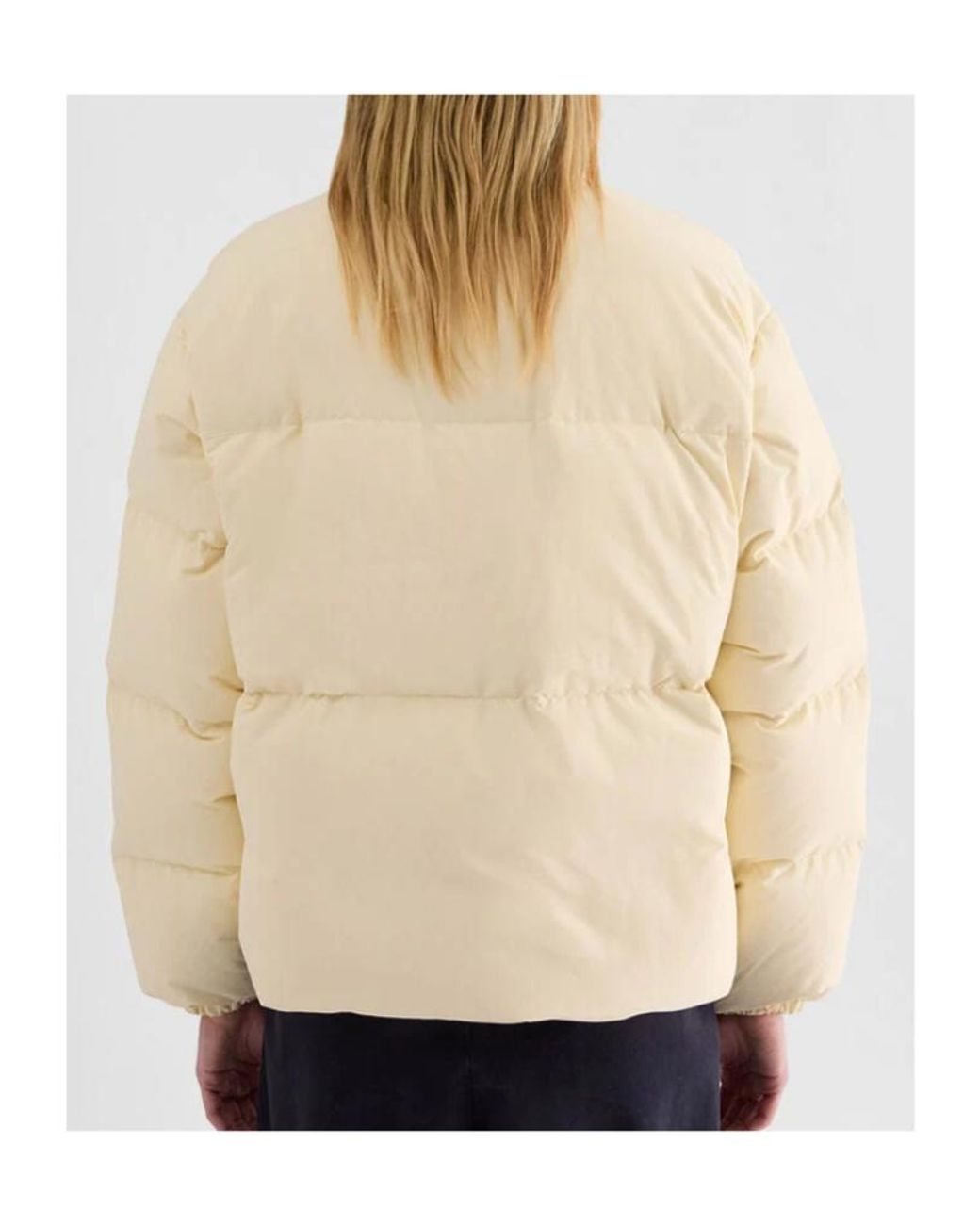 Jil Sander Natural Quilted Stand-Collar Down Jacket