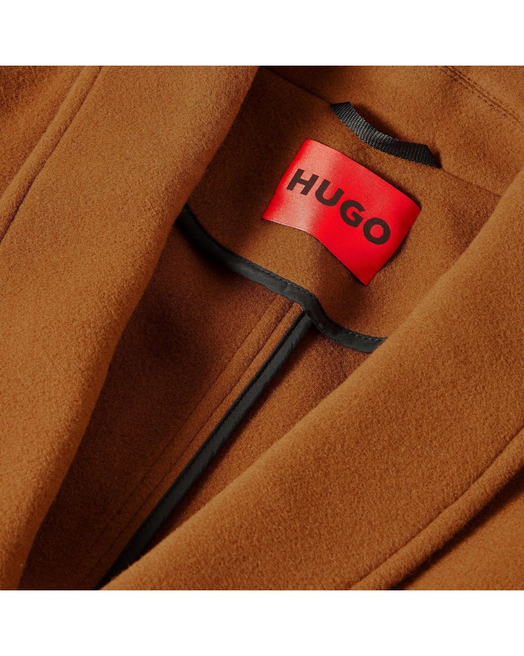 Boss Brown Stylish Minimalist Long Overcoat for men