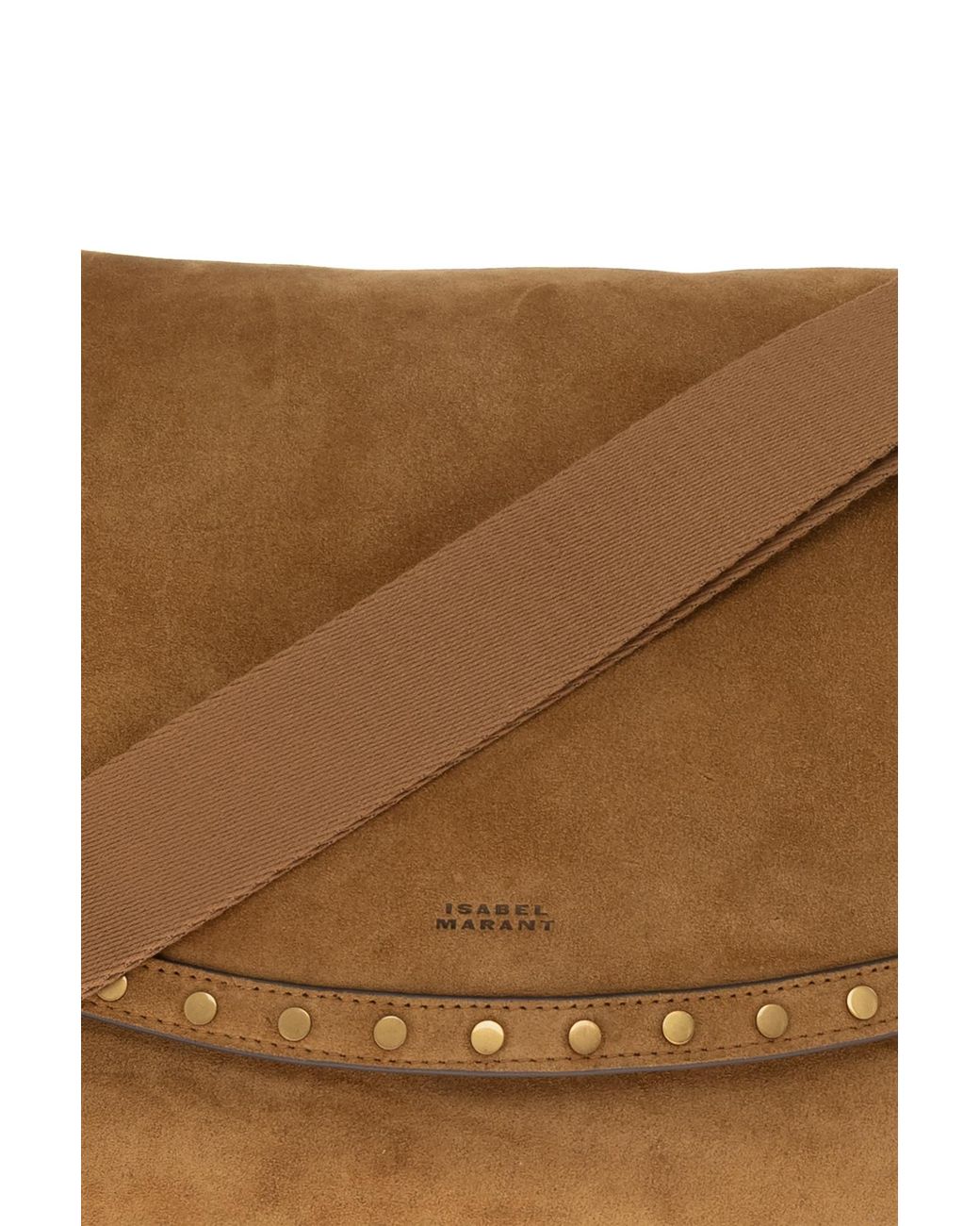 Isabel Marant Brown Logo Shoulder Bag