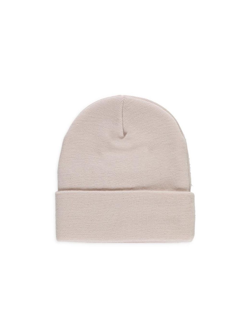Palm Angels Natural Logo Embroidered Knit Beanie