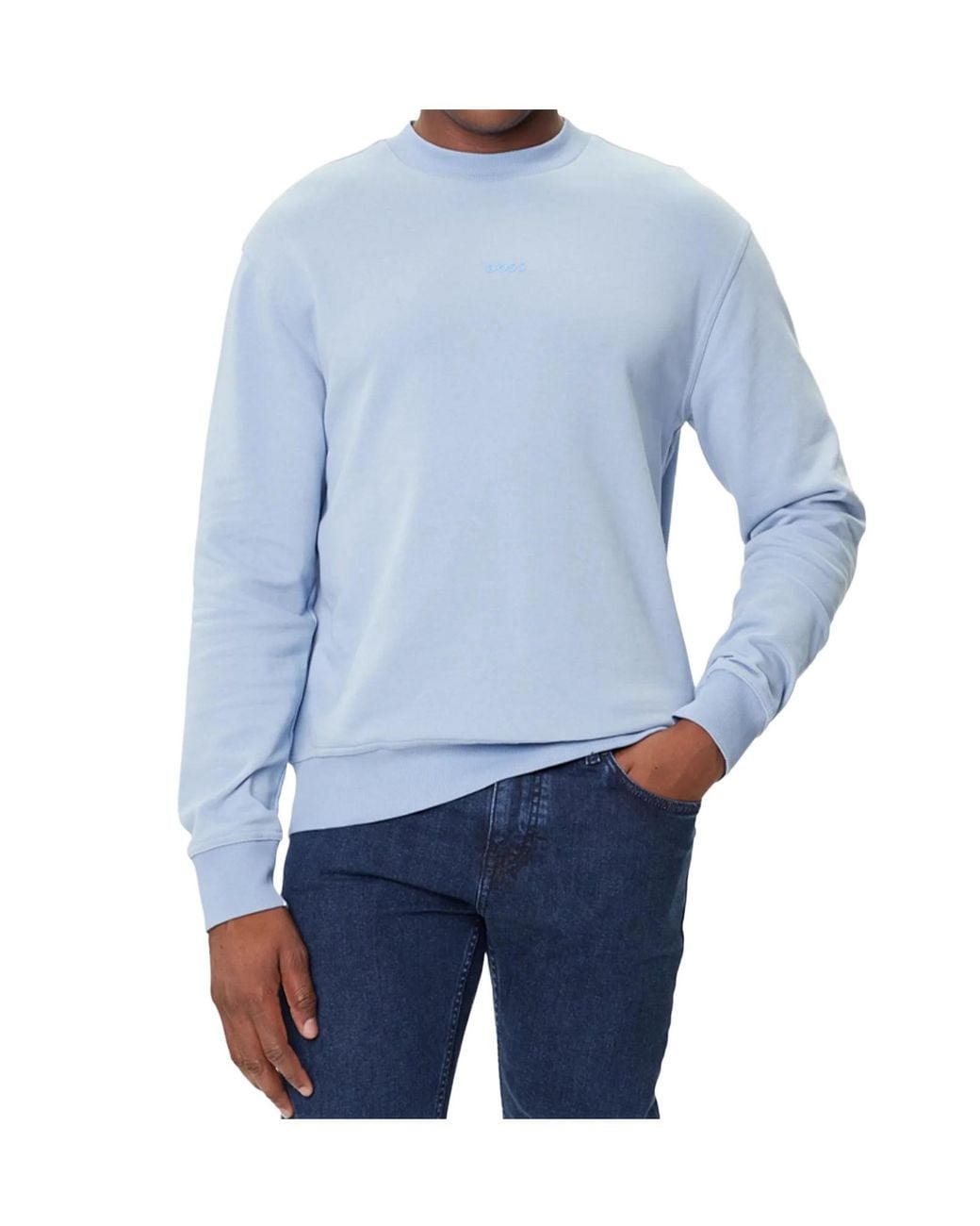 Boss Blue Boss Logo Detailed Regular-Fit Sweatshirt for men