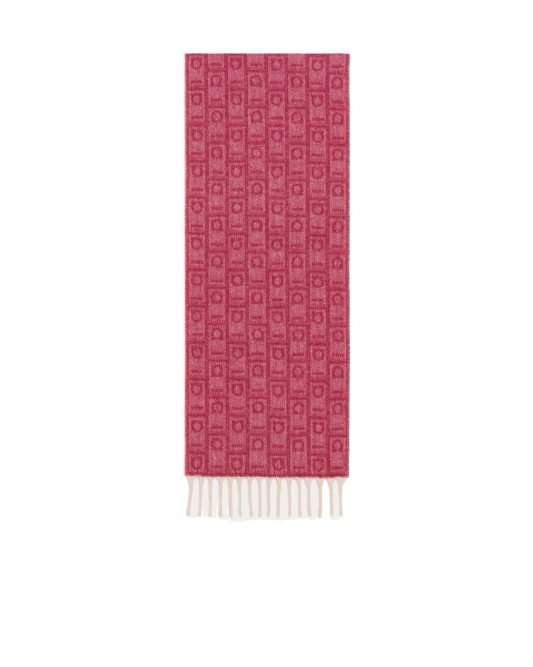 Ferragamo Pink Letter Pattern Scarf