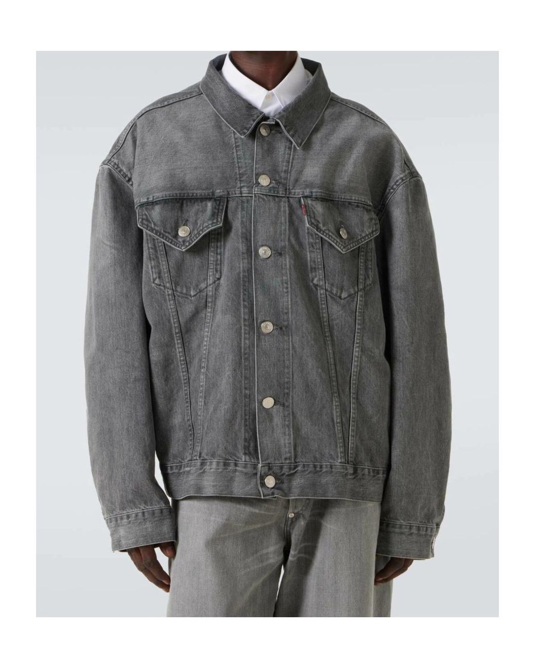 Junya Watanabe Gray X Levi's Button-Down Denim Jacket for men