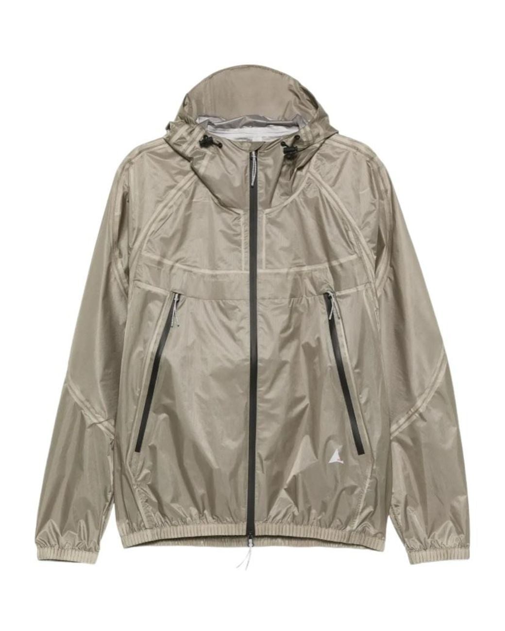 Roa Gray Glasslike Zip Hooded Jacket for men
