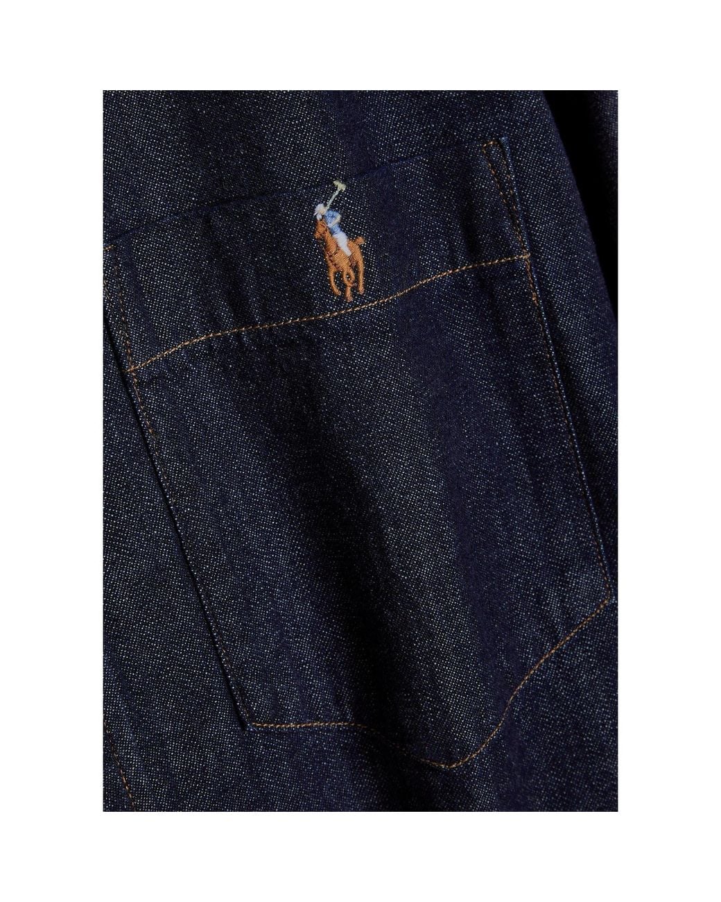 Polo Ralph Lauren Blue Sleeve Regular Fit Denim Shirt