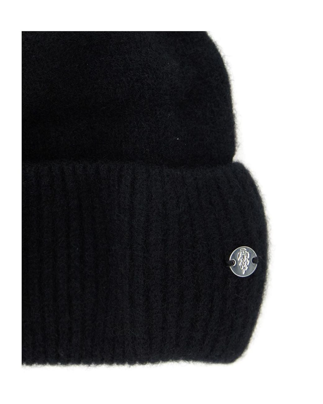 Helen Kaminski Black Vivian Ribbed Beanie
