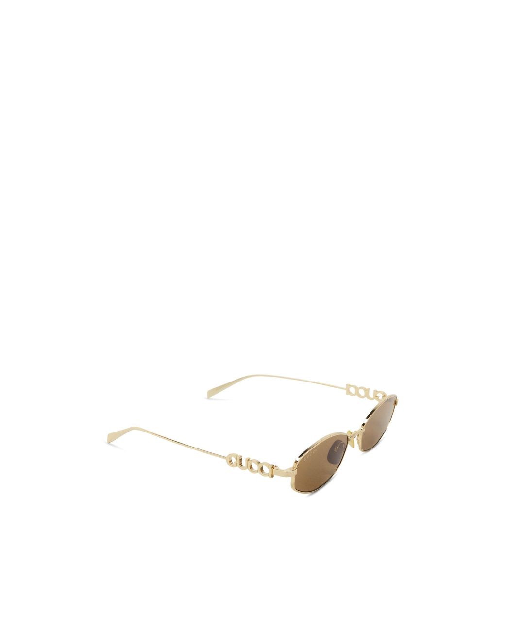 Gucci Metallic Eyewear Oval Frame Sunglasses