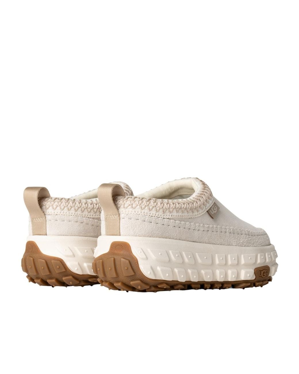Ugg White Venture Daze Platform Contrast Stitched Slippers