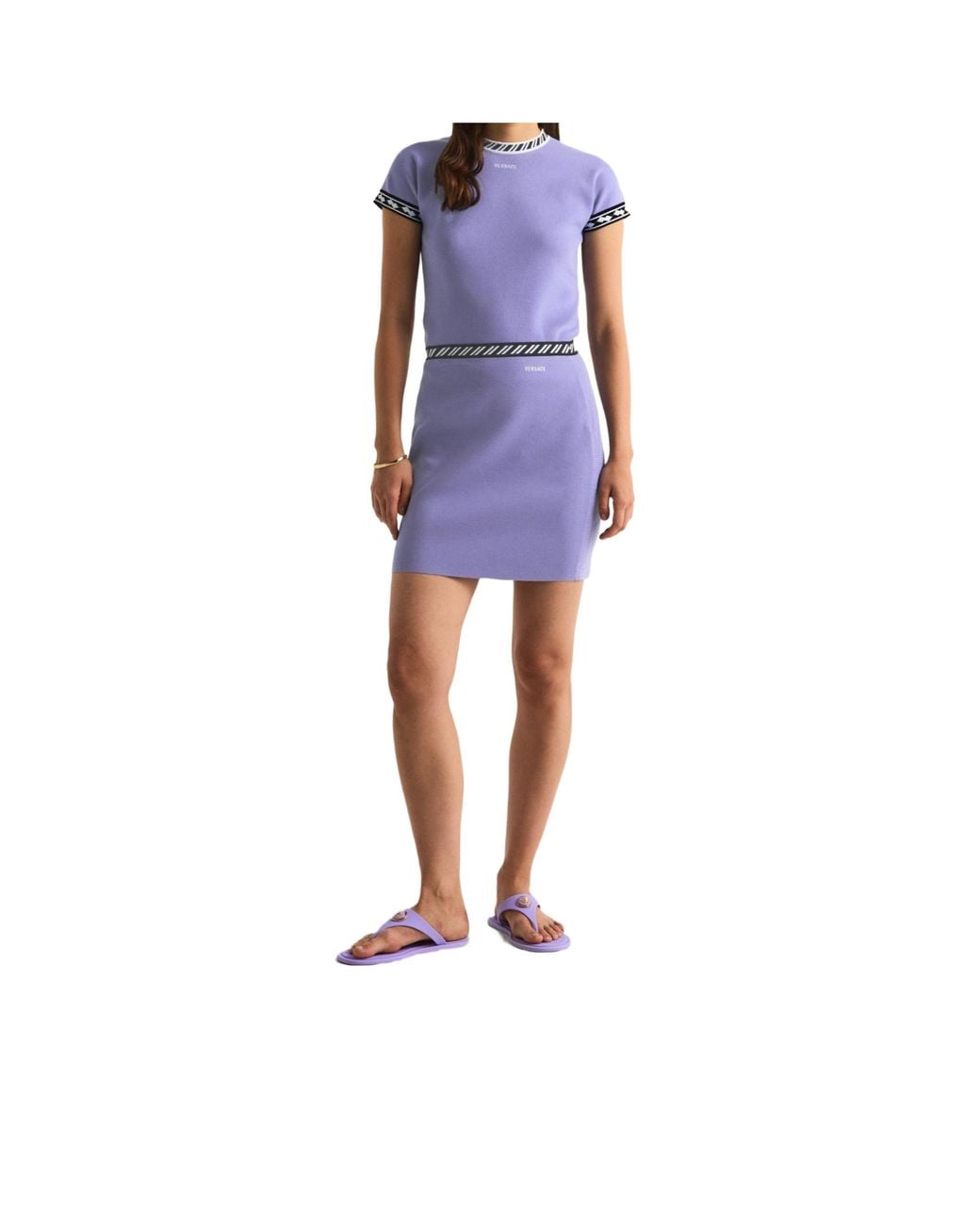Versace Purple Casual Flat Shoes