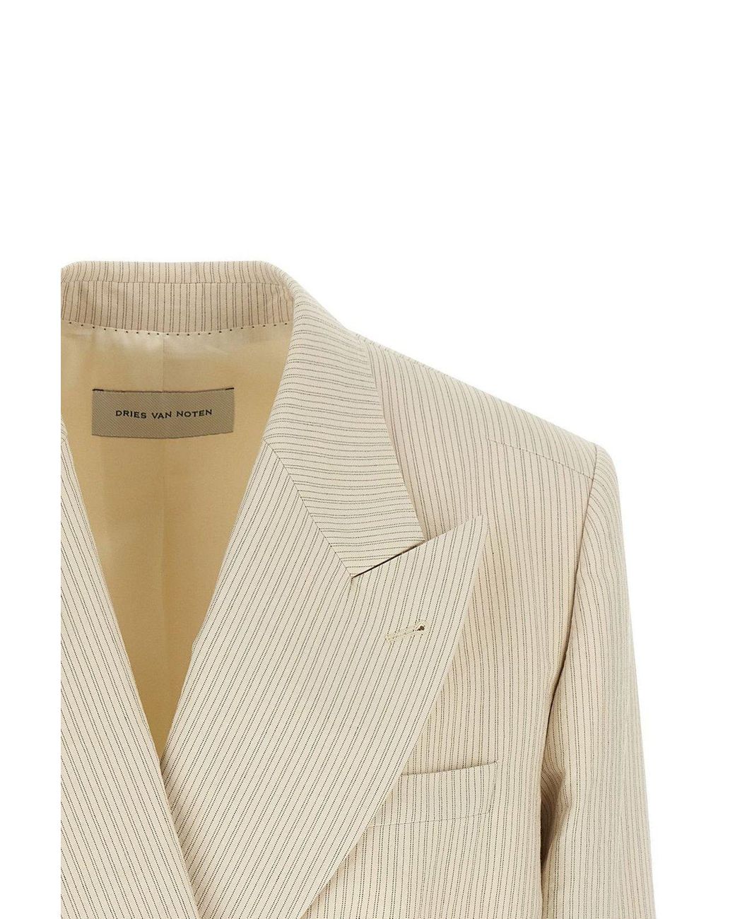 Dries Van Noten Natural Bosea Bis Oversized Blazer
