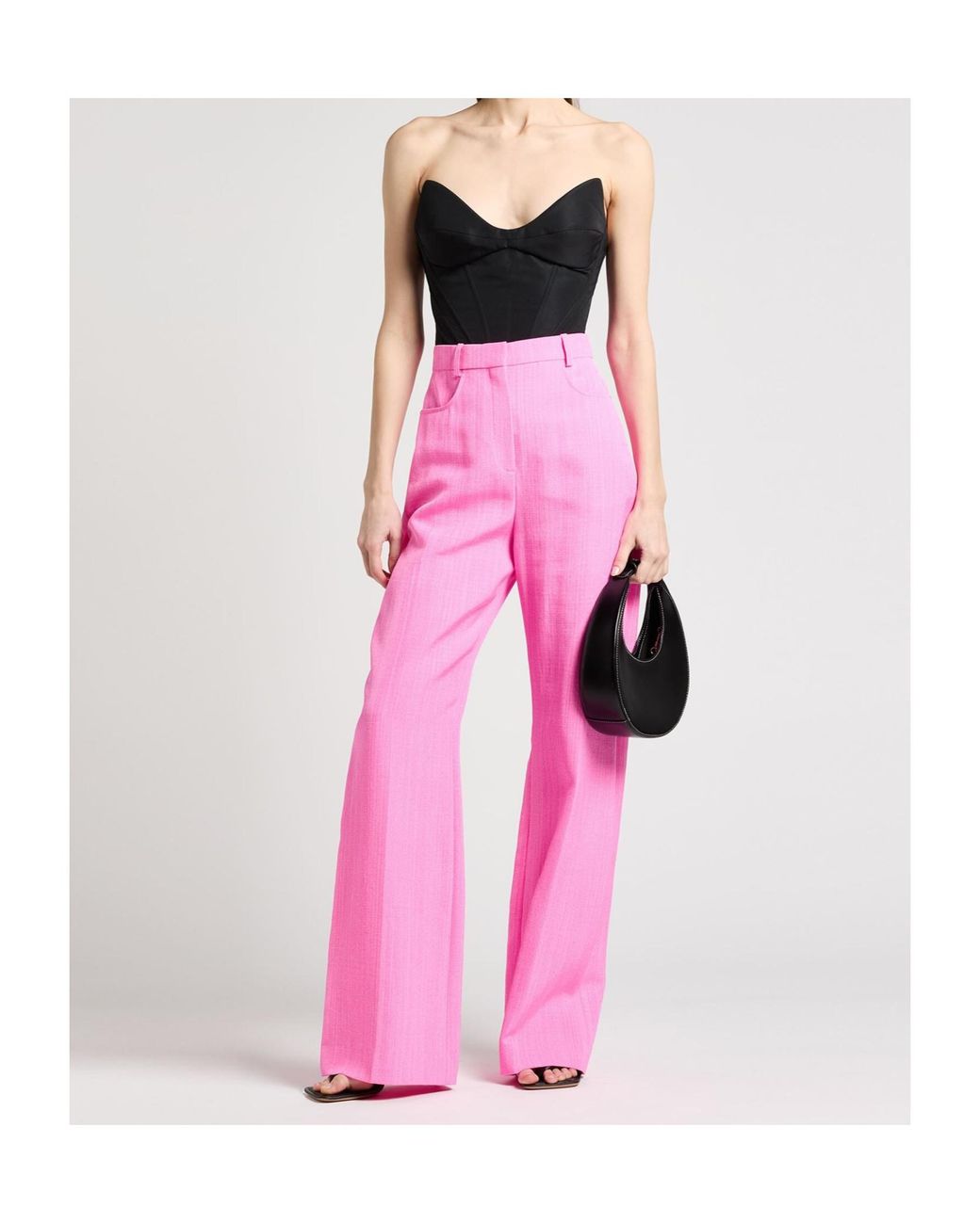 Jacquemus Pink Casual Pants With Belt Loops