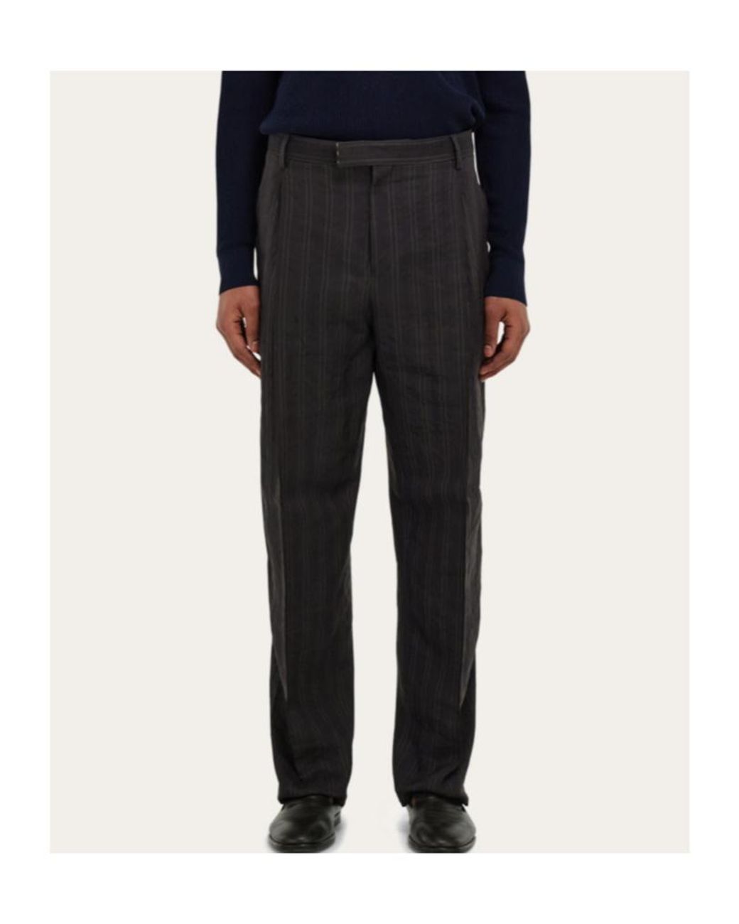 Ferragamo Black Ferragamo Comfortable Tailored Trousers for men