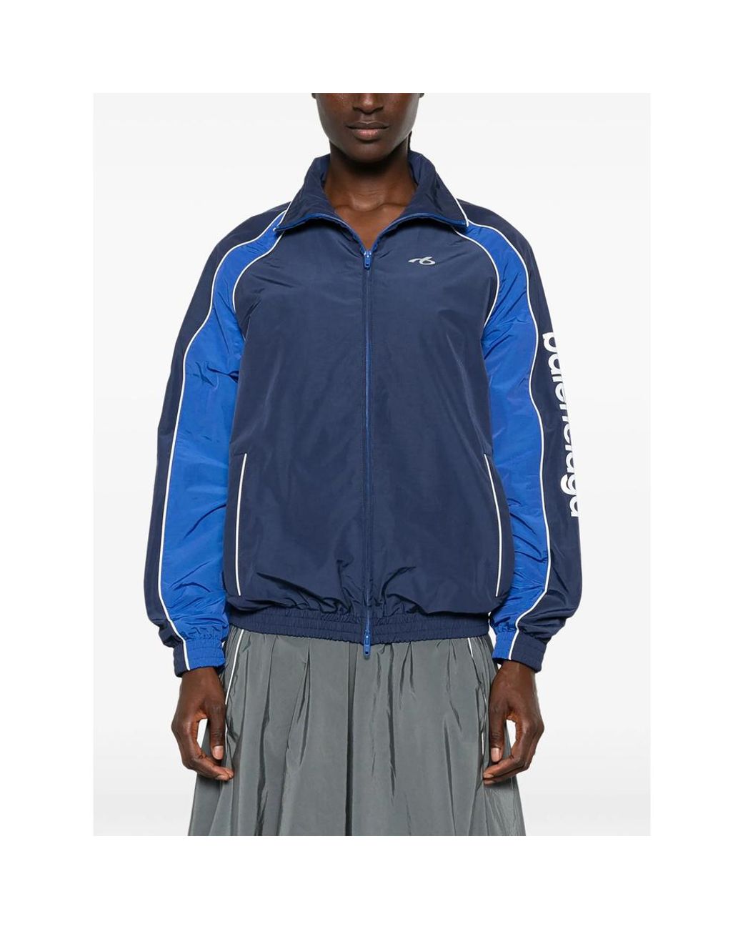 Balenciaga Blue Techwear Zip-Up Jacket