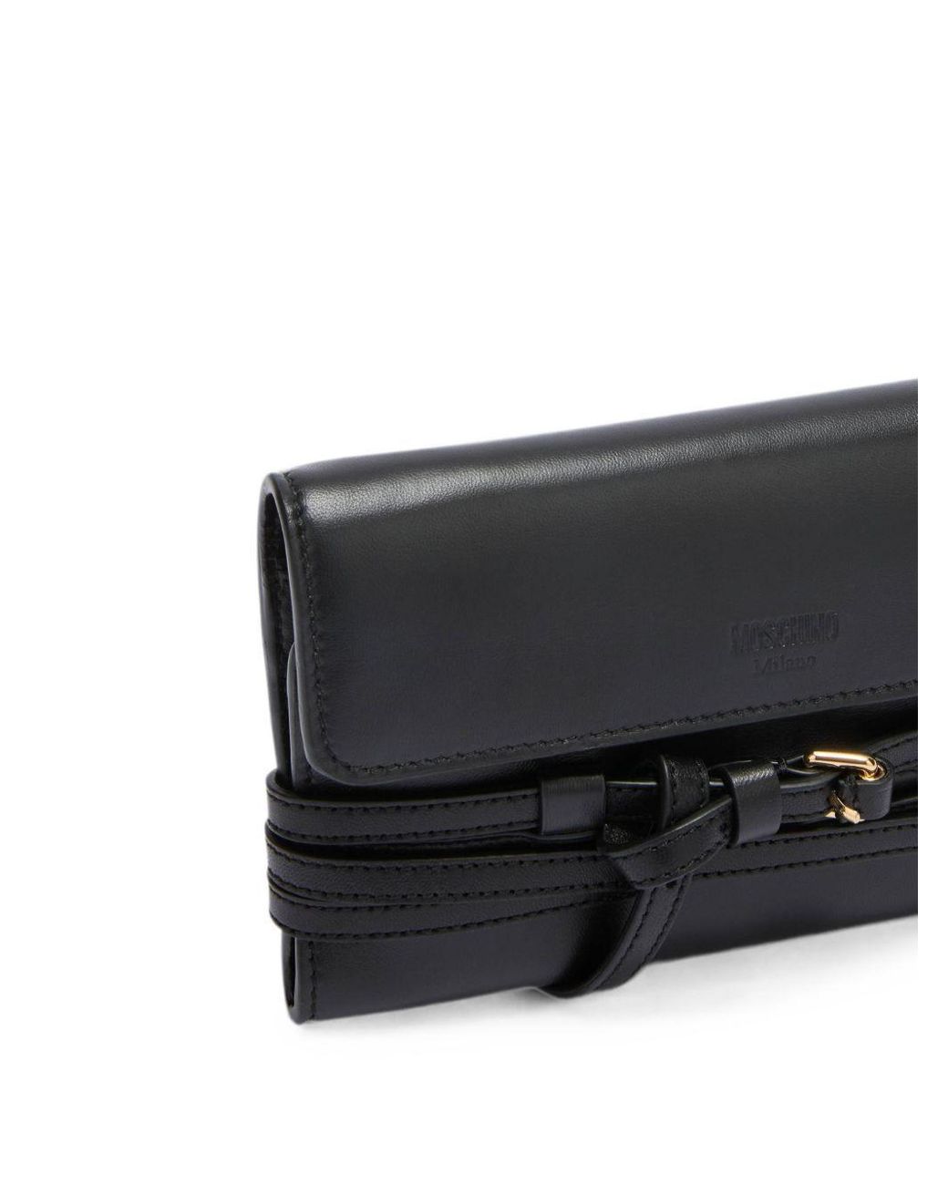 Moschino Black Buckled Chain Strap Shoulder Bag