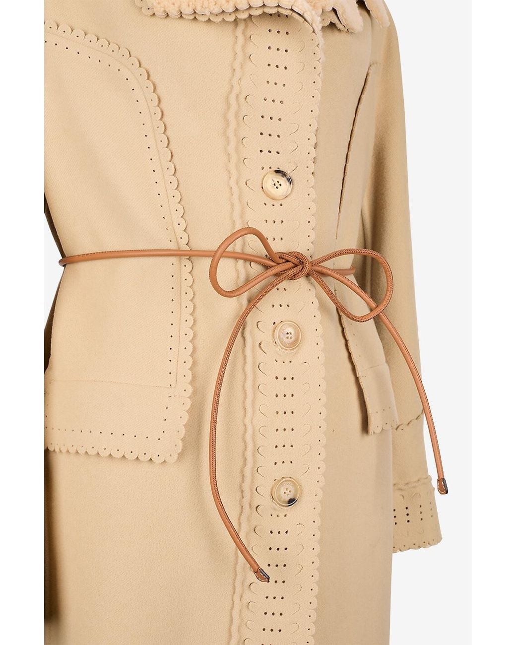 Ermanno Scervino Natural Lapel Coat