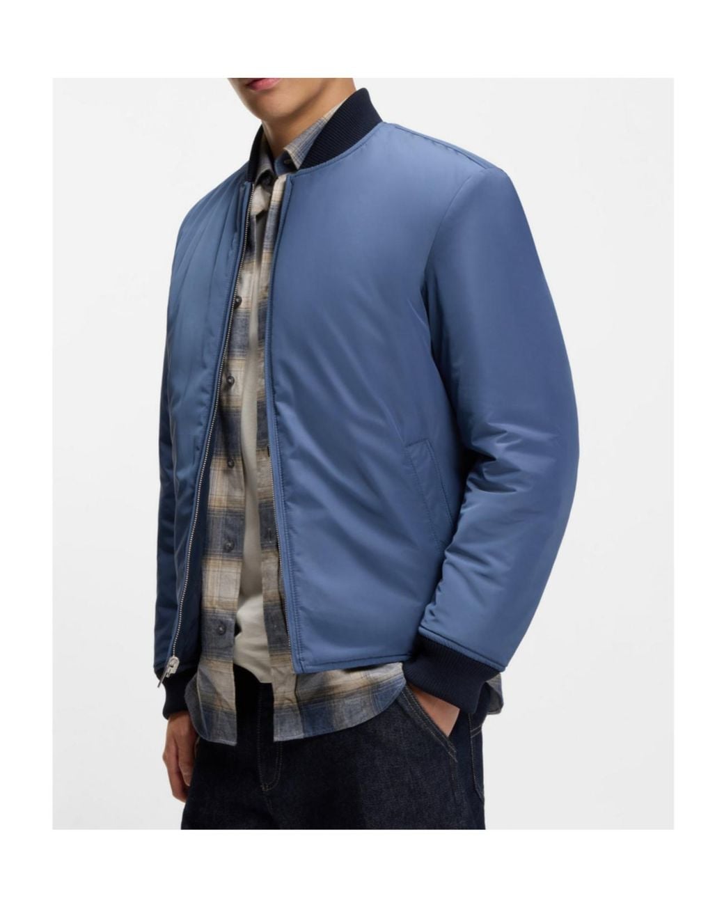 Boss Blue C Corle Reversible Hooded Jacket for men