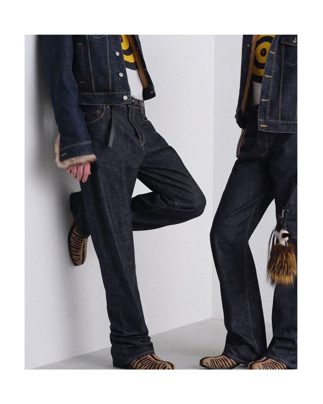 Fendi Blue High-Rise Straight-Leg Jeans