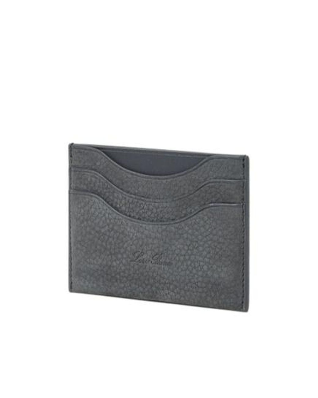 Loro Piana Gray Extra Card Holder for men