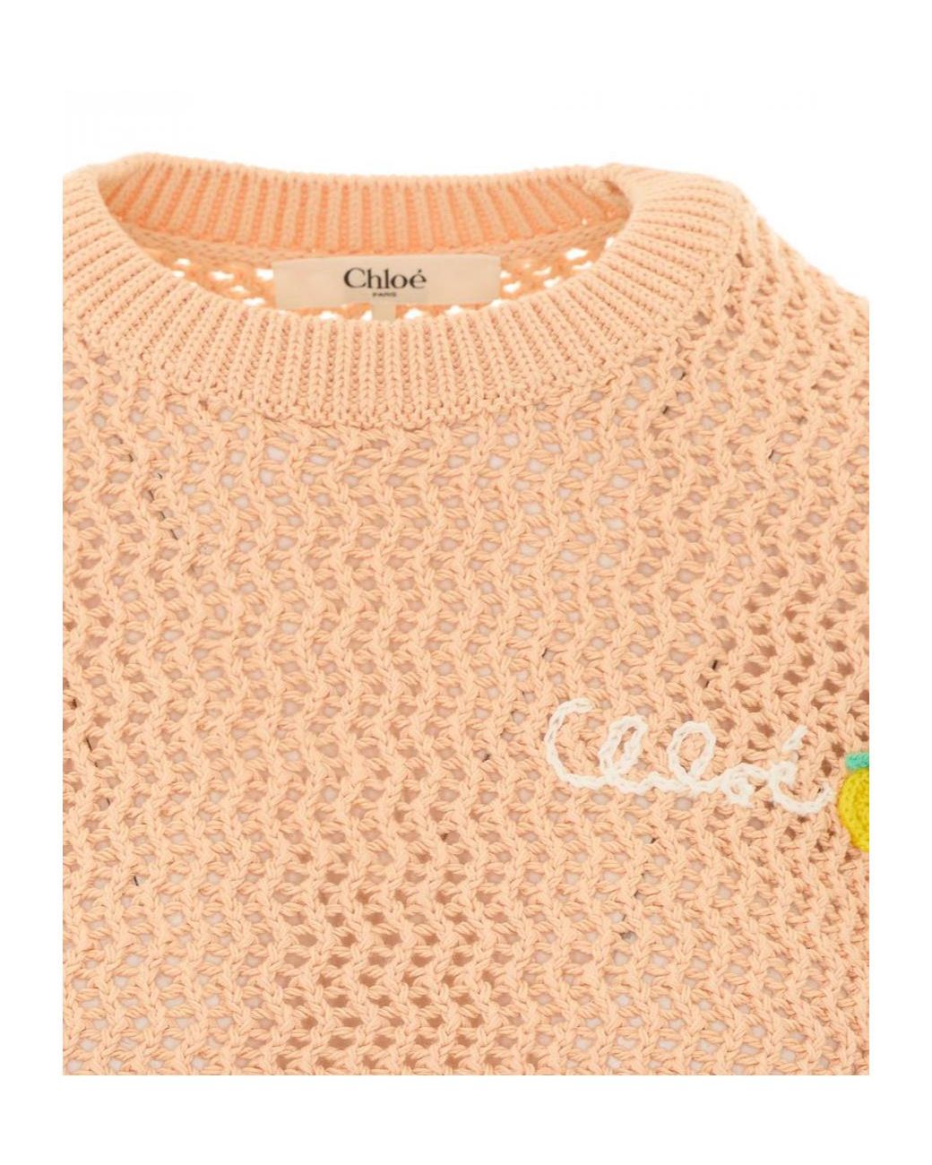 Chloé Natural Cotton Knit Sweater