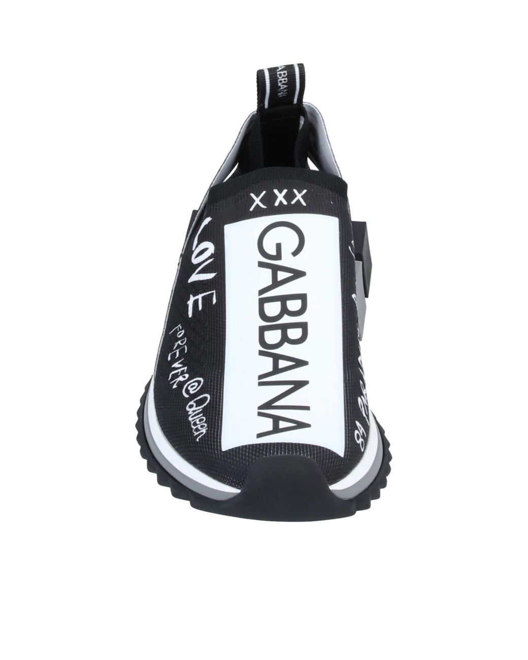 Dolce & Gabbana Black Two-Tone Sock Sneakers