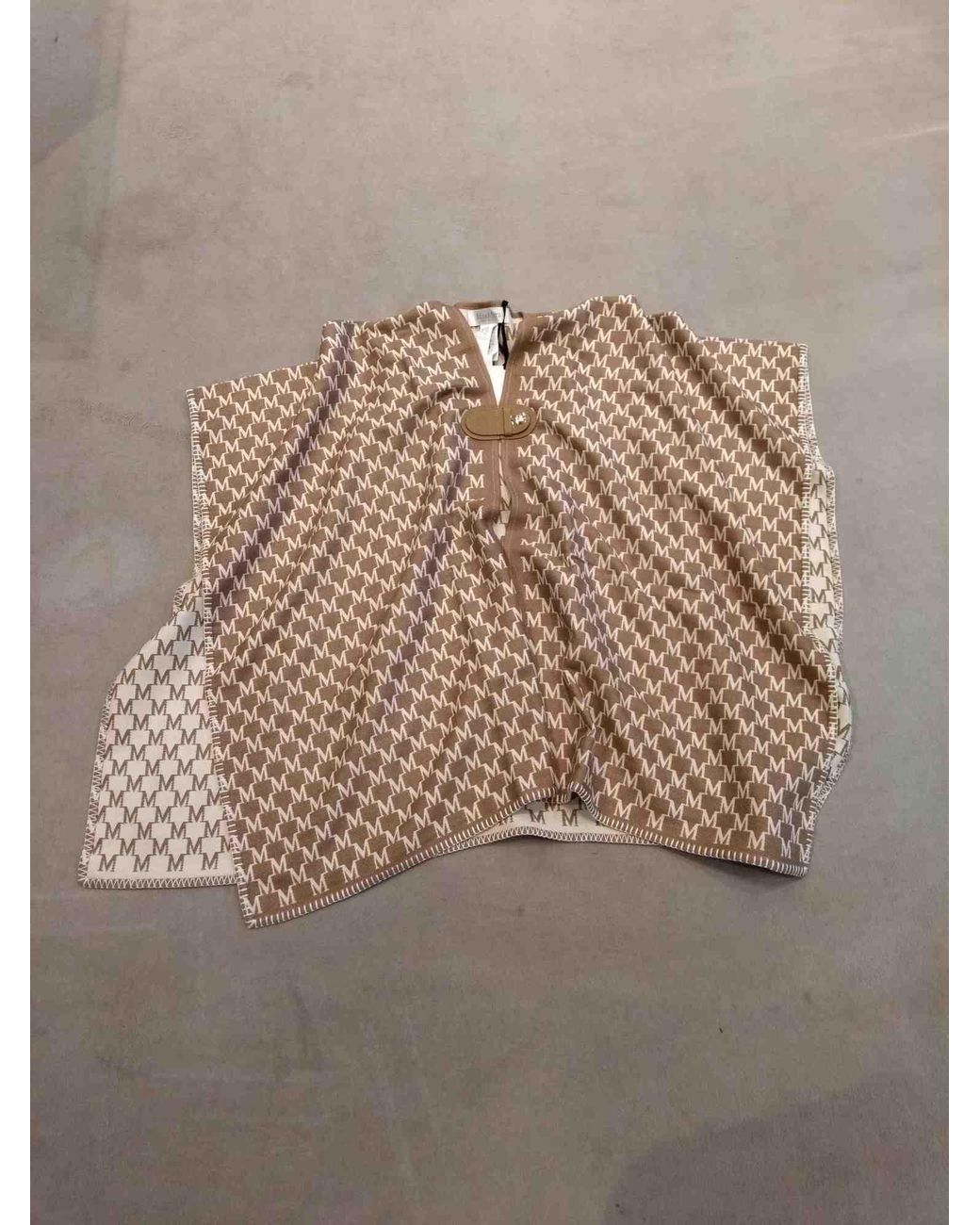 Max Mara Natural Editti All-Over Patterned Cape