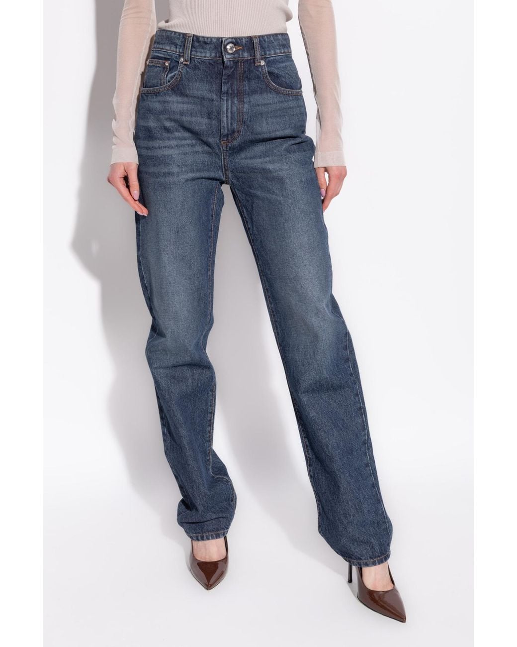 Sportmax Blue Tasso Straight Leg Jeans