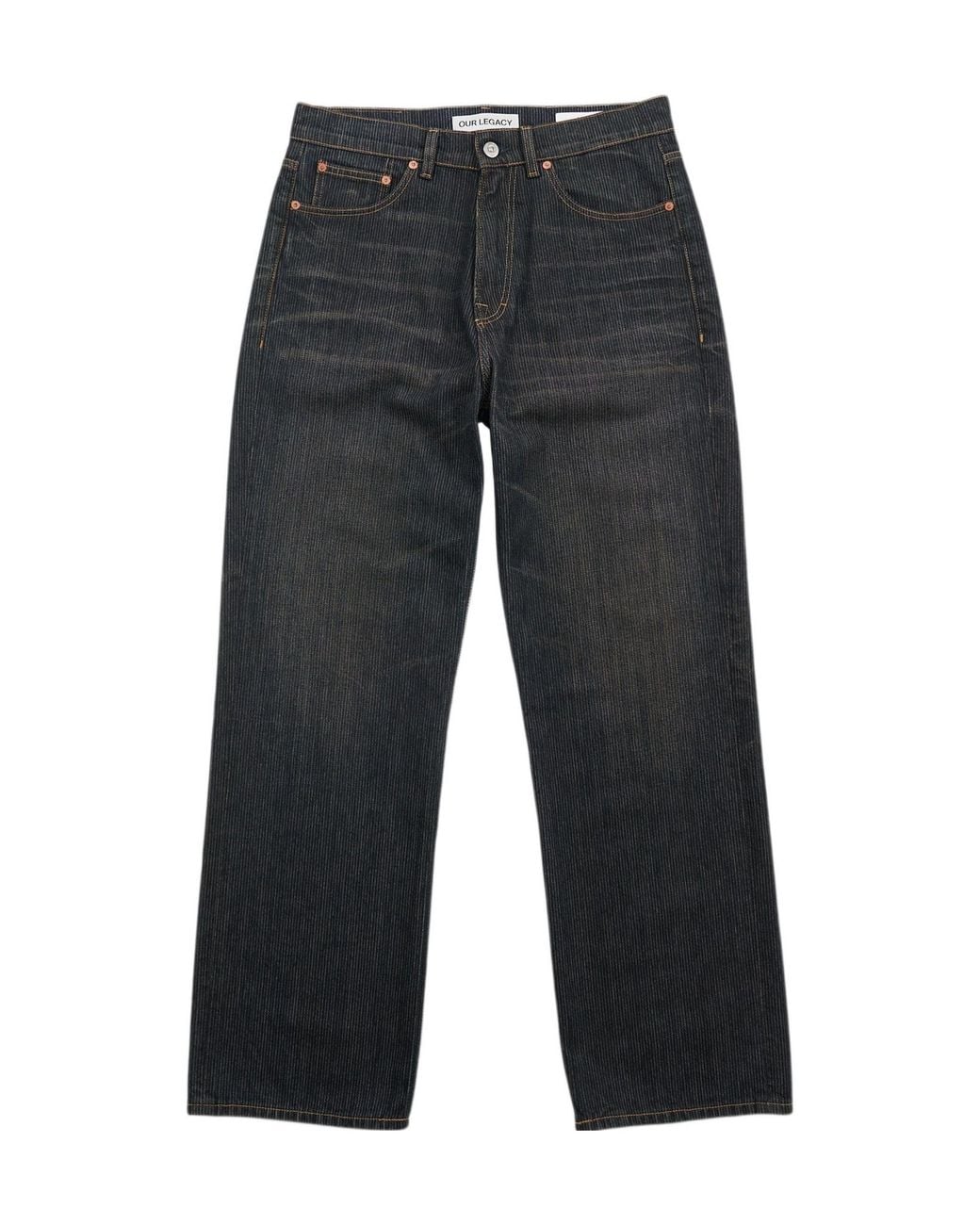 Our Legacy Gray Third Cut Wide-Leg Jeans for men