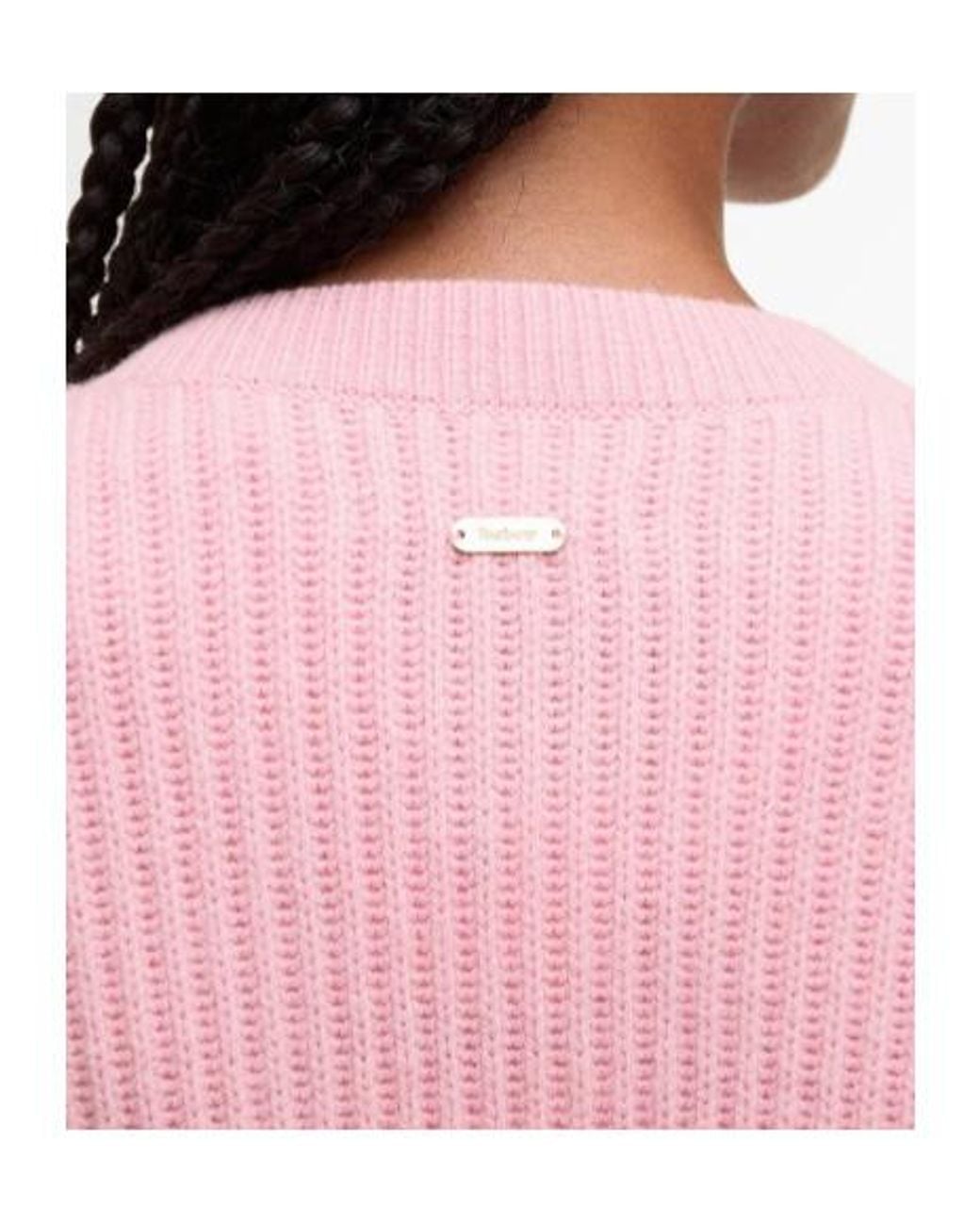 Barbour Pink Long-Sleeved Knitted Cardigan