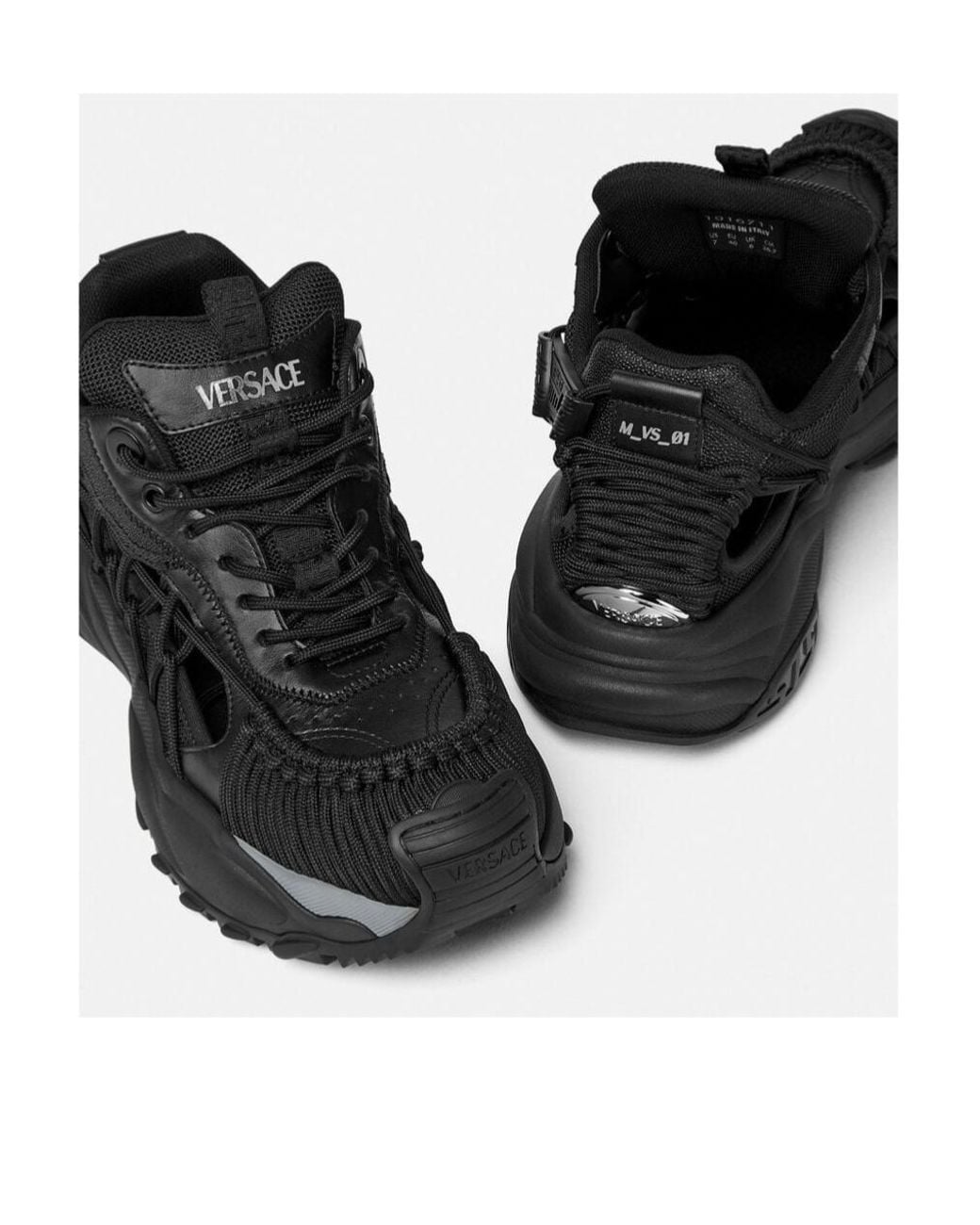 Versace Black Mercury M-Vs-01 Lace-Up Sneakers for men