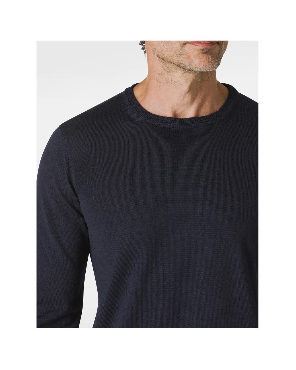 Kangra Cashmere Blue Long-Sleeve Knit Top for men