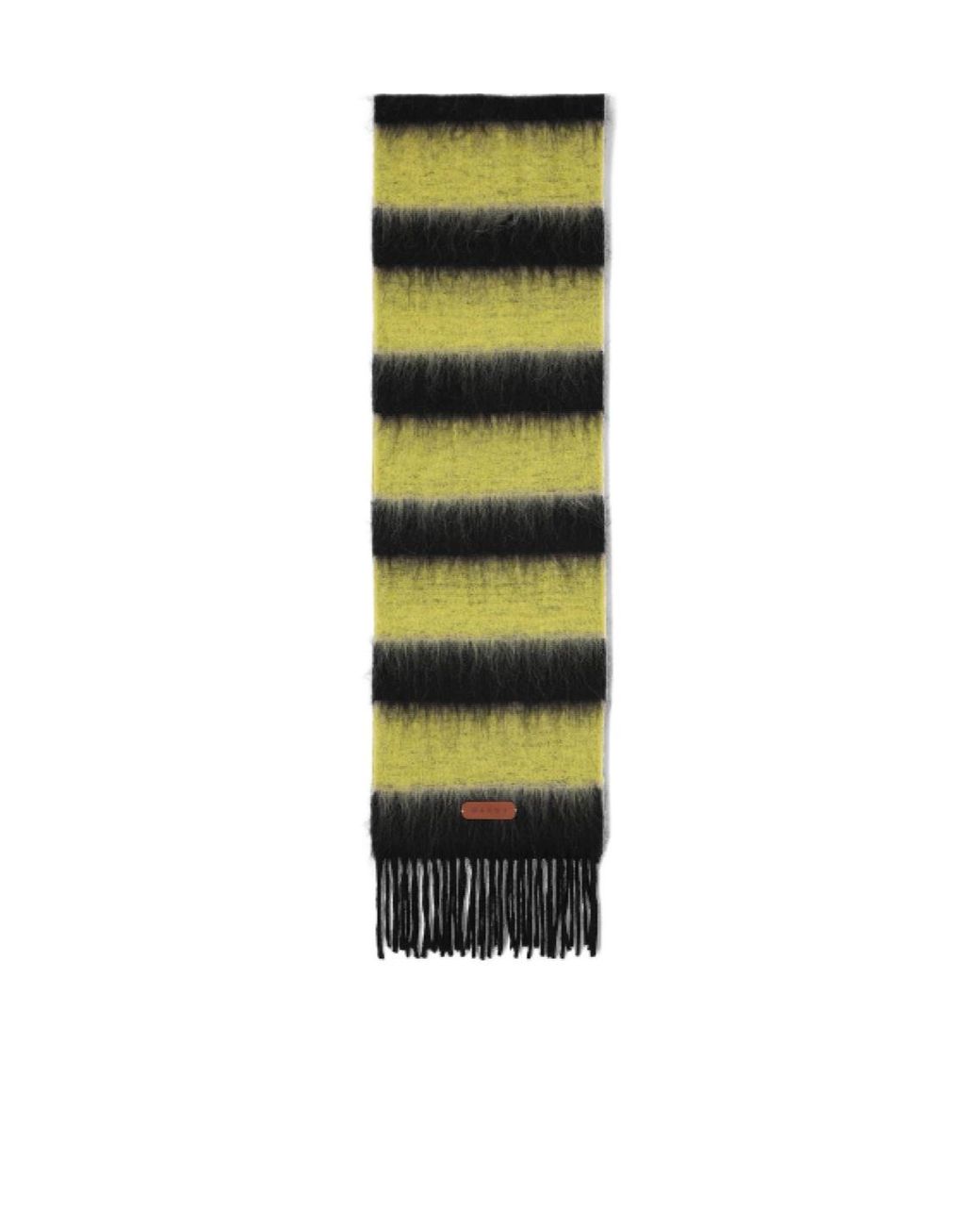 Marni Green Logo Patch Fringed Sacrf