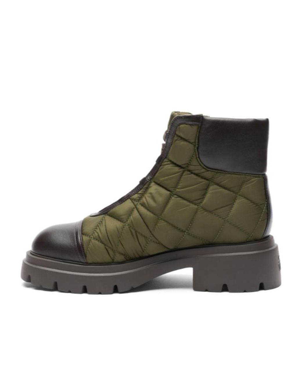 Stuart Weitzman Green Hudson Quilted Hiker Bootie