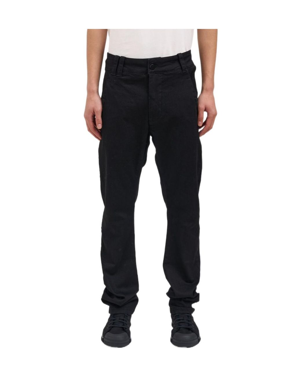 Thom Krom Black Barrel-Leg Jeans for men