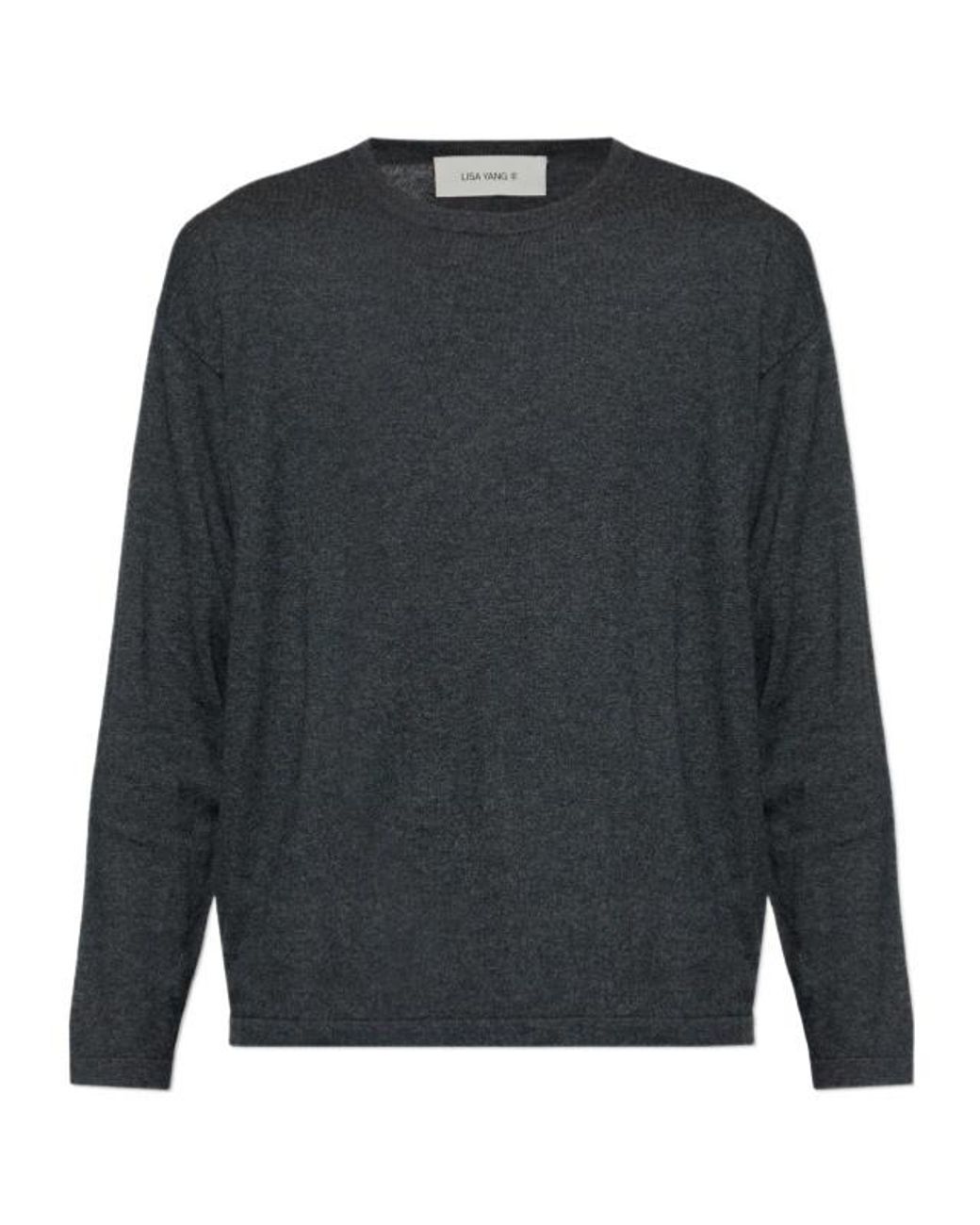 Lisa Yang Gray Theodor Crew Neck Knitted Sweater for men