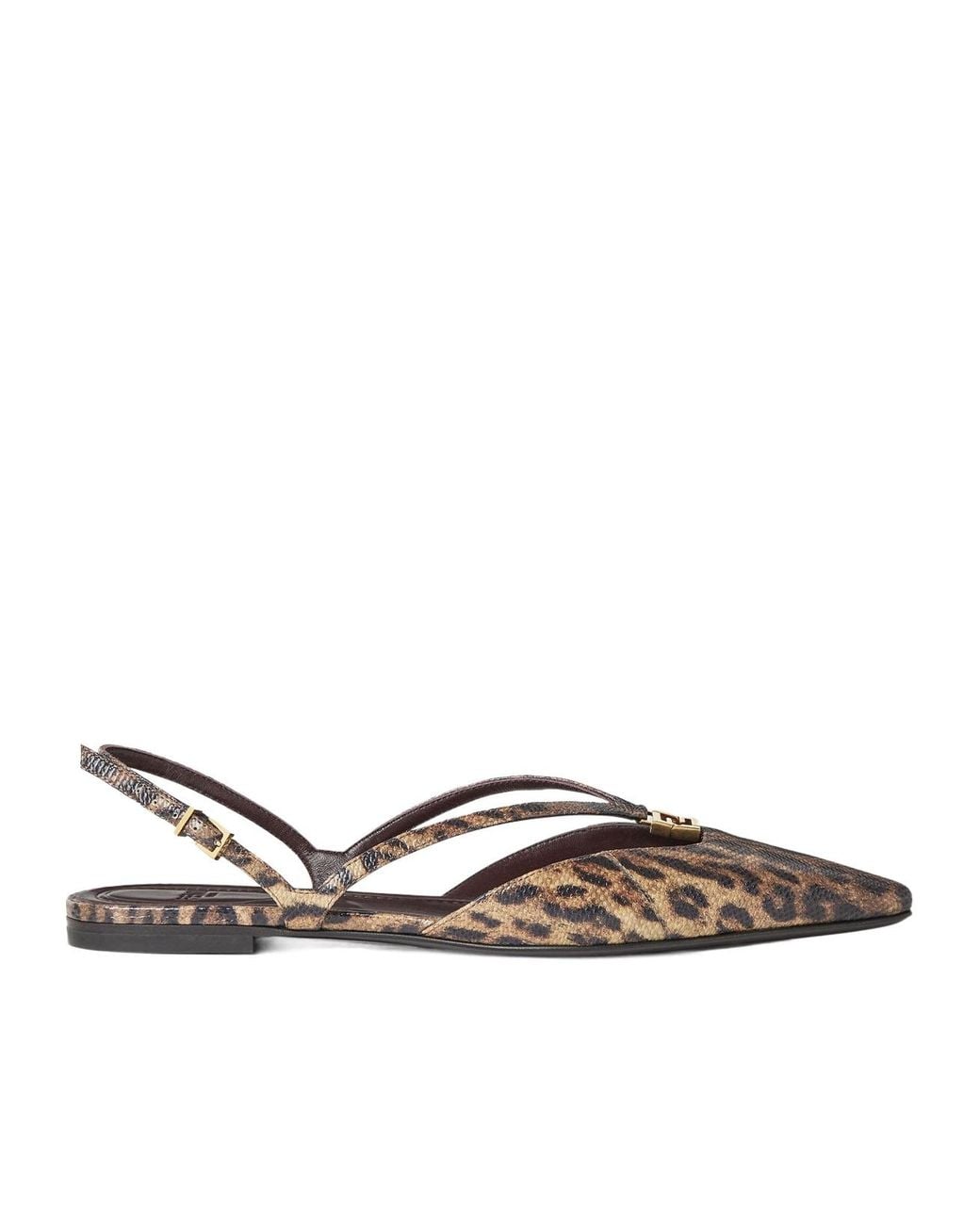 Fendi Brown Printed Karung Flats