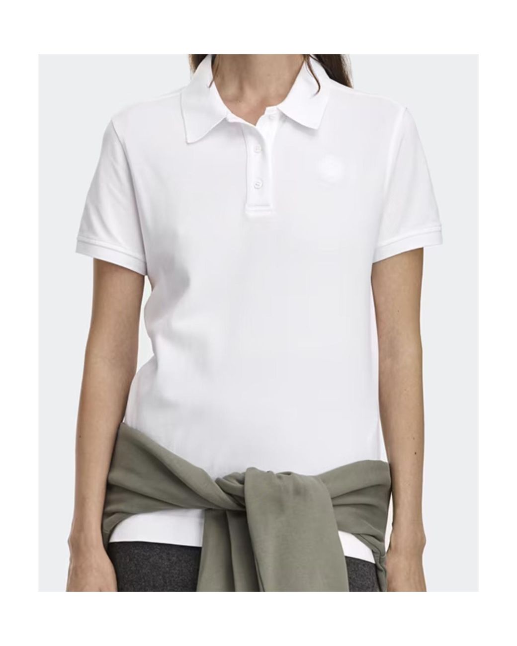 Canada Goose White Button Polo Shirt