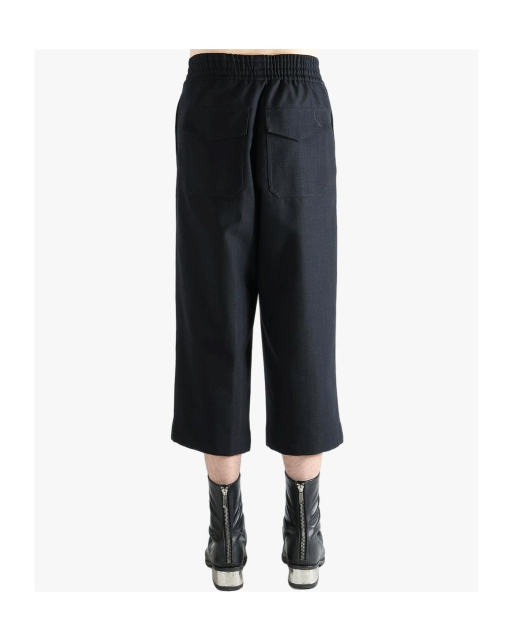 Dries Van Noten Black Elastic Waist Casual Pants for men