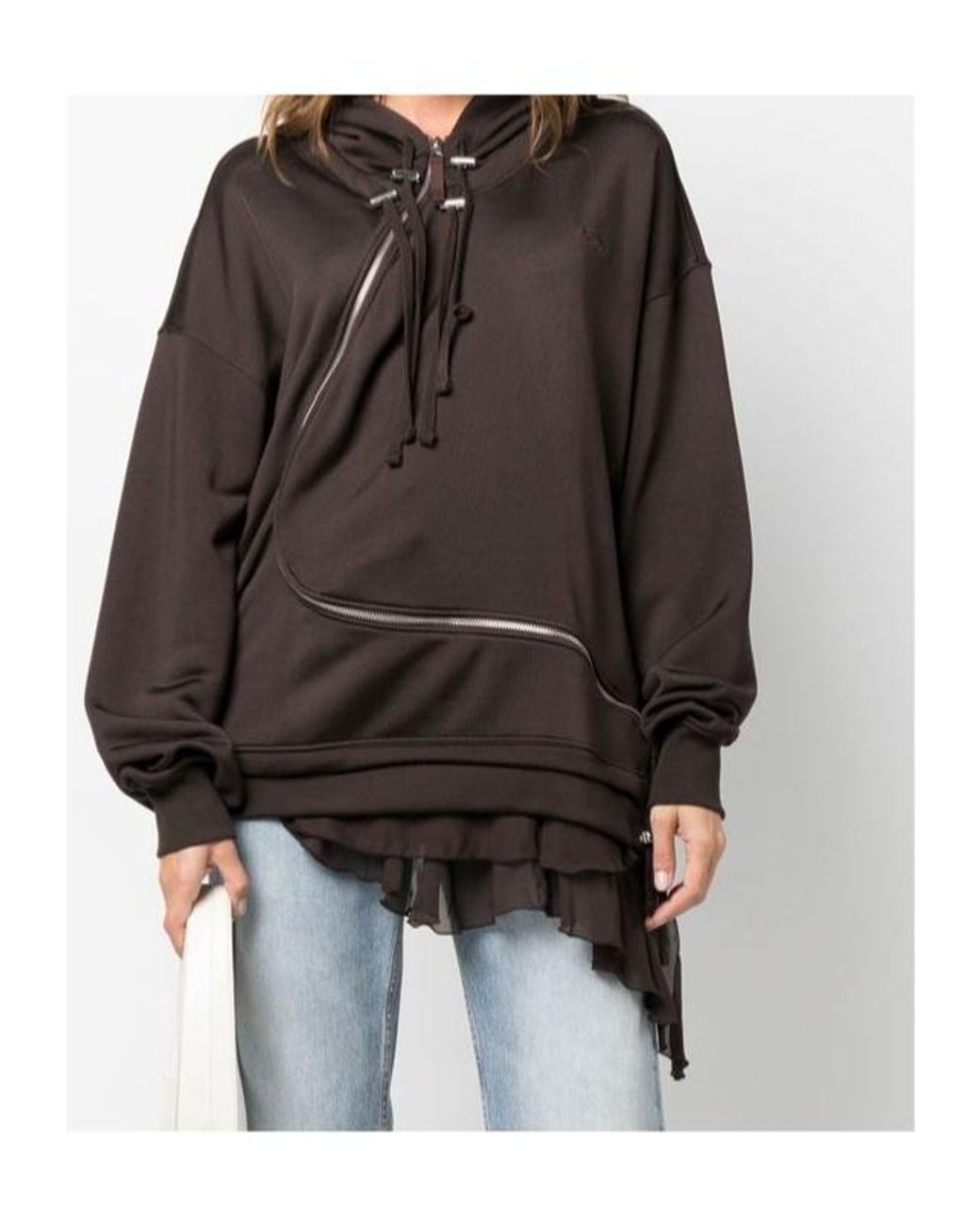 DIESEL Black F-Banazip Asymmetric Hoodie