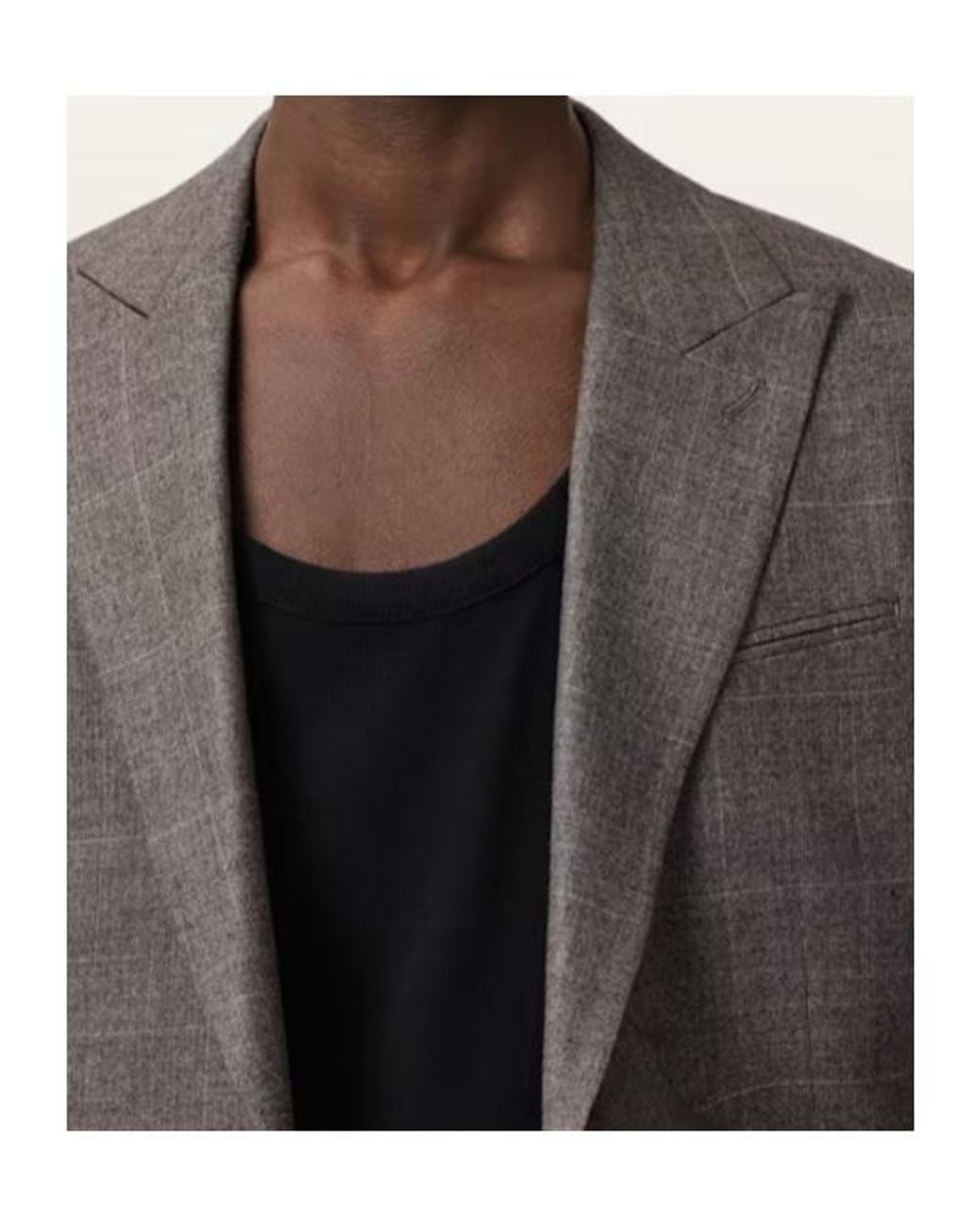AllSaints Brown Clover Single Breasted Blazer for men