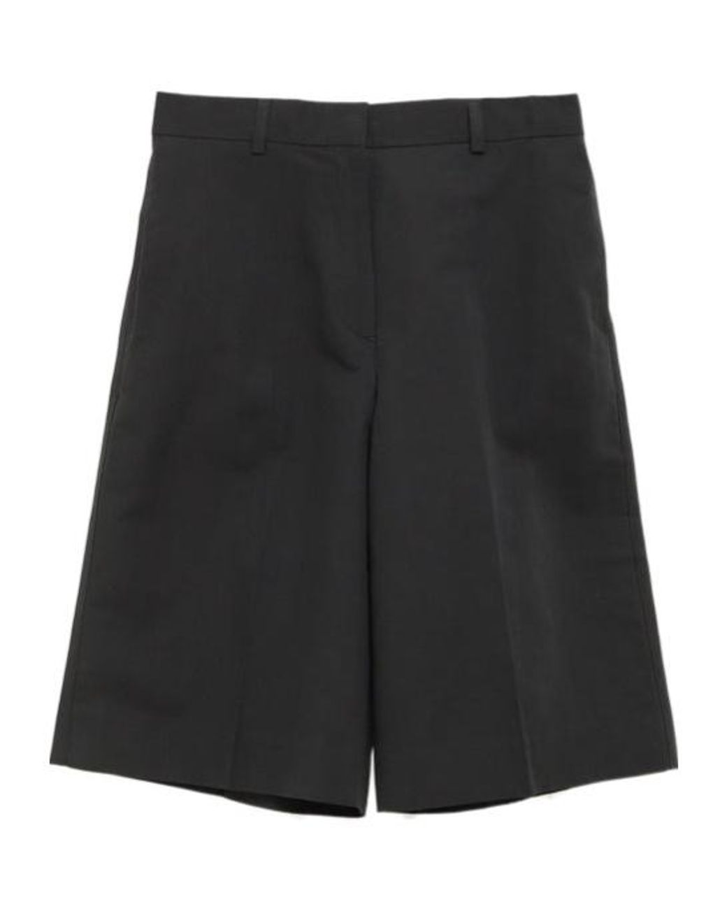 Totême Black Totême Pressed Crease Tailored Shorts