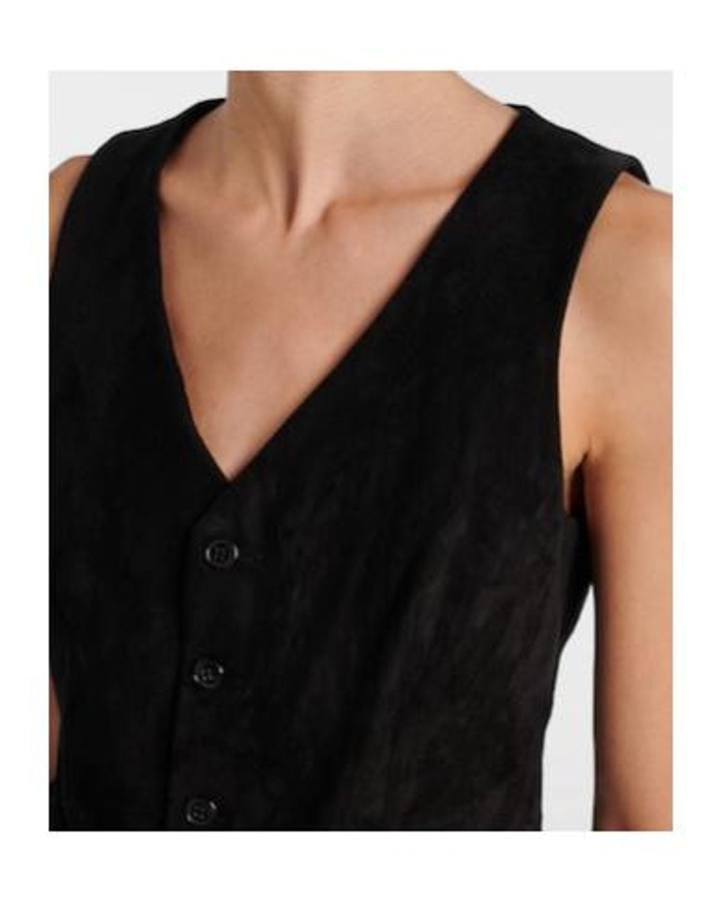 Stouls Black Capone Suede Vest