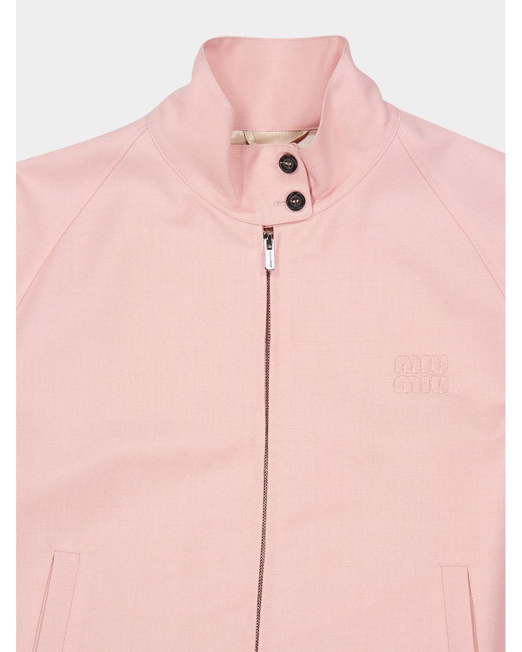 Miu Miu Pink Mohair Blouson Jacket