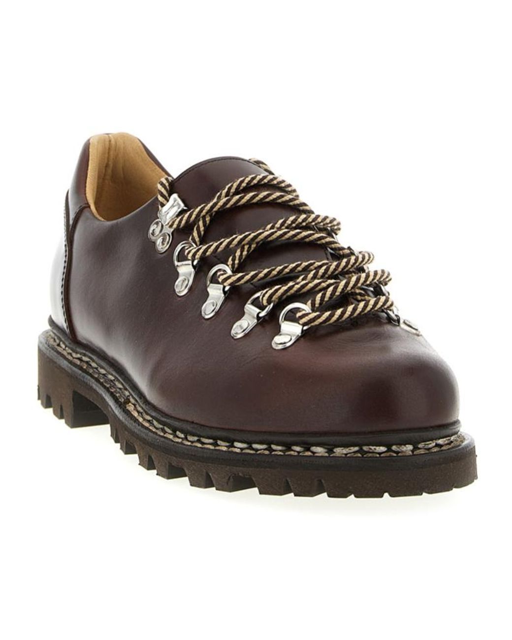 Paraboot Brown Round Toe Lace-Up Sneakers for men